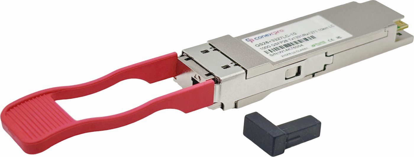 Conexpro 100G QSFP28 optický modul, WDM/BiDi, SM, Tx1331/Rx1271nm, 10km, 1x LC, DDM