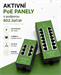 Conexpro Gigabitový aktivní PoE panel kovový, 4 porty, 802.3af/at